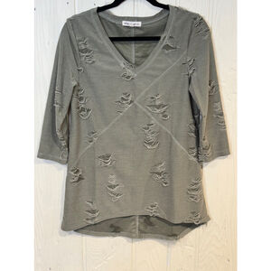 Indigo Thread Co Olive Green Shirt Small